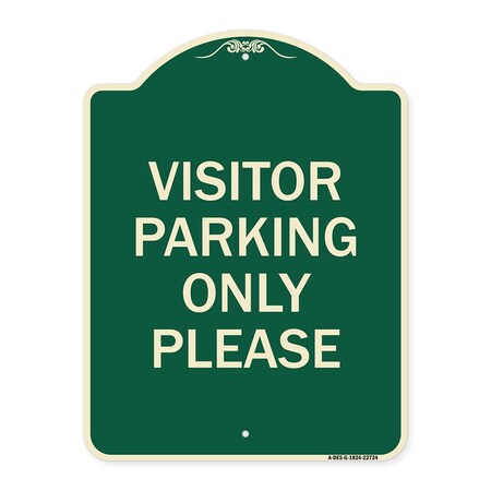 Signmission Visitor Parking Visitor Parking Please Heavy-Gauge Aluminum Sign, 24" x 18", G-1824-22724 A-DES-G-1824-22724
